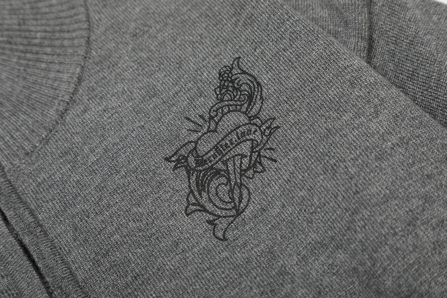 ジップアッププリントロゴカーディガン/2color/cm0132