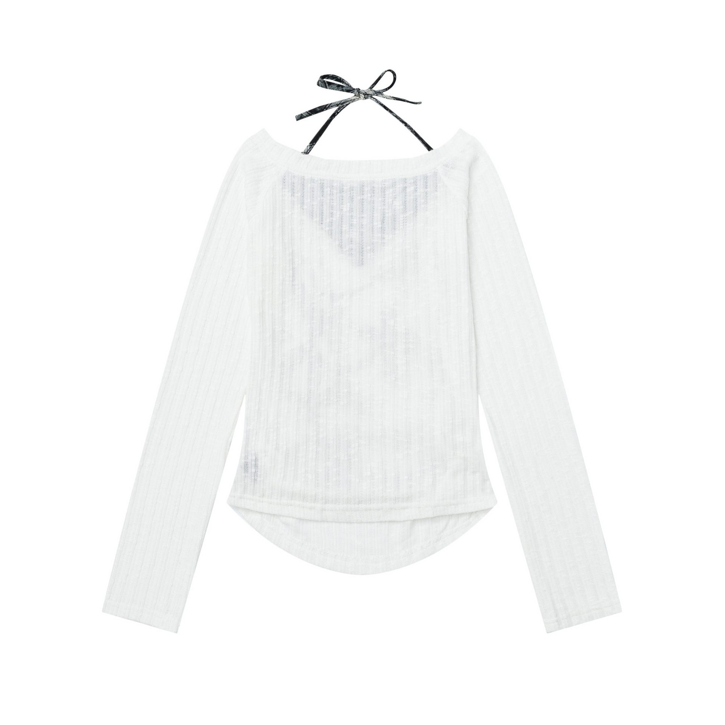 クロスデザインプリントフェイクレイヤートップス/2color/cm0153