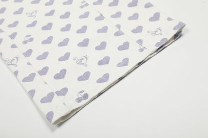 ハート柄刺繍ディテールパンツcm0008