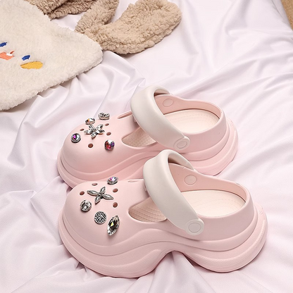 5color/厚底カラーアクセ付きシューズ/cm0285