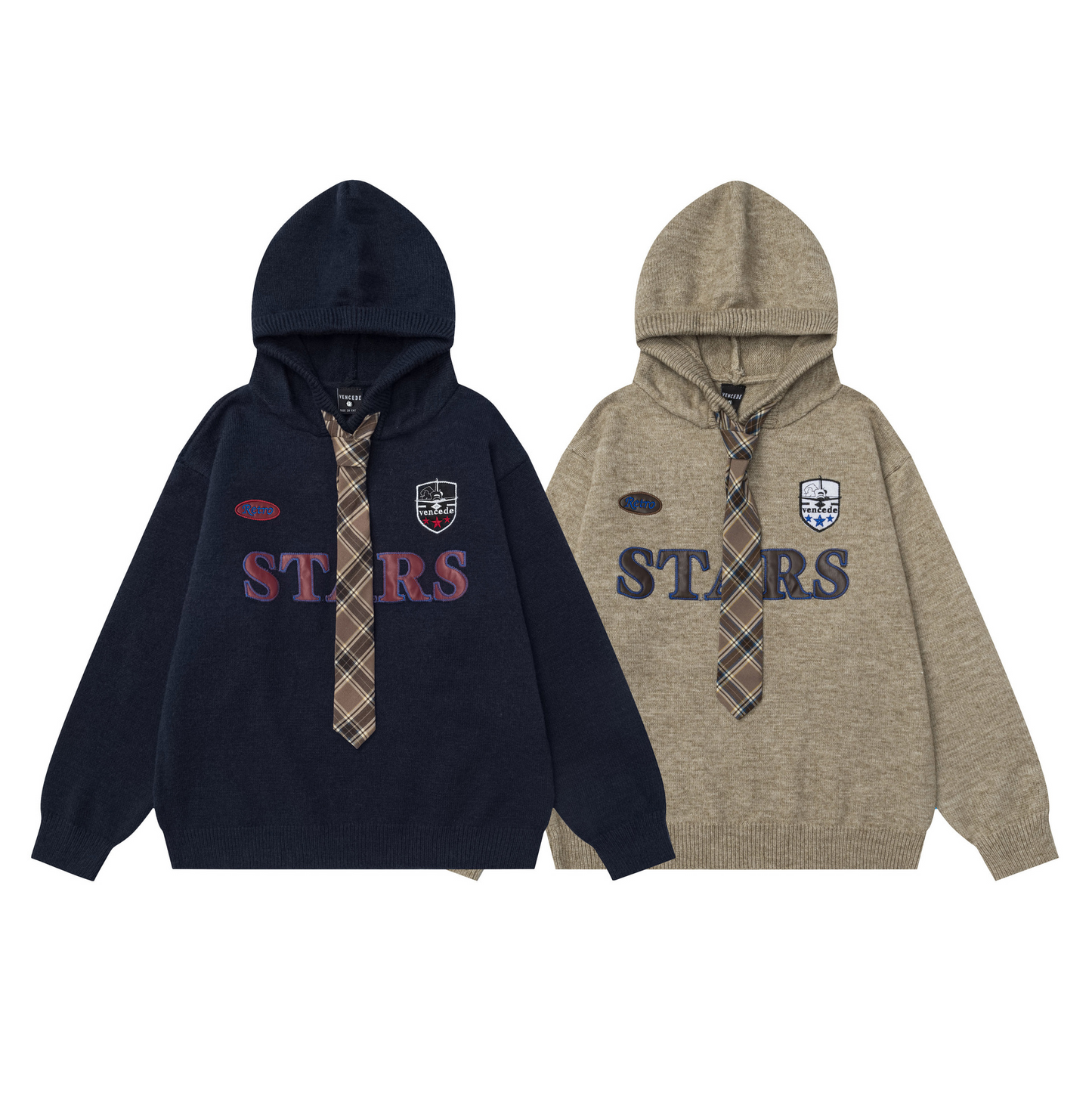 ネクタイニットロゴパーカー/2color/cm0017