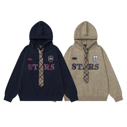 ネクタイニットロゴパーカー/2color/cm0017