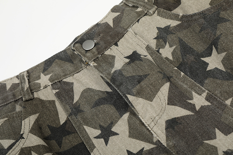 スターカモフラージュ柄ワイドレッグパンツ/cm0150
