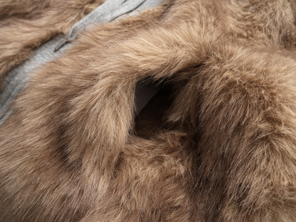 ファー切り替えスウェットパーカー/2color/cm0023