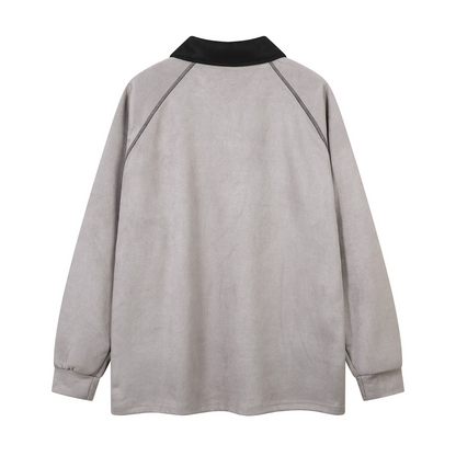 ヴィンテージバイカラー/ステッチデティールポロトップス/2color/cm0061