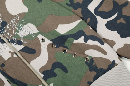 カモフラージュフード付きスウェットパーカー/cm0131