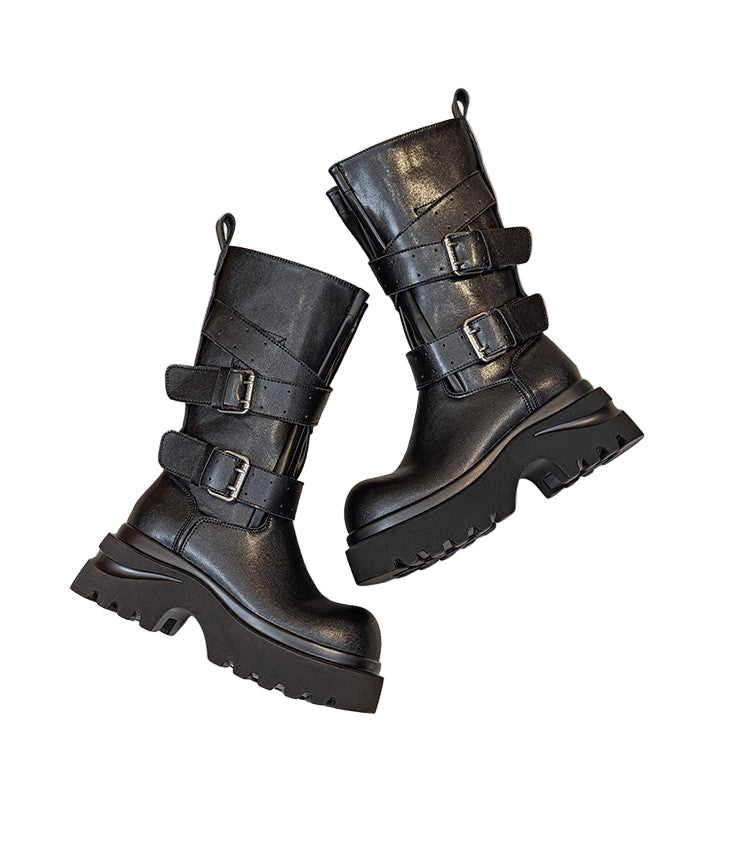 ベルトバックルデザインブーツ/cm0148