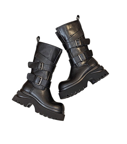 ベルトバックルデザインブーツ/cm0148