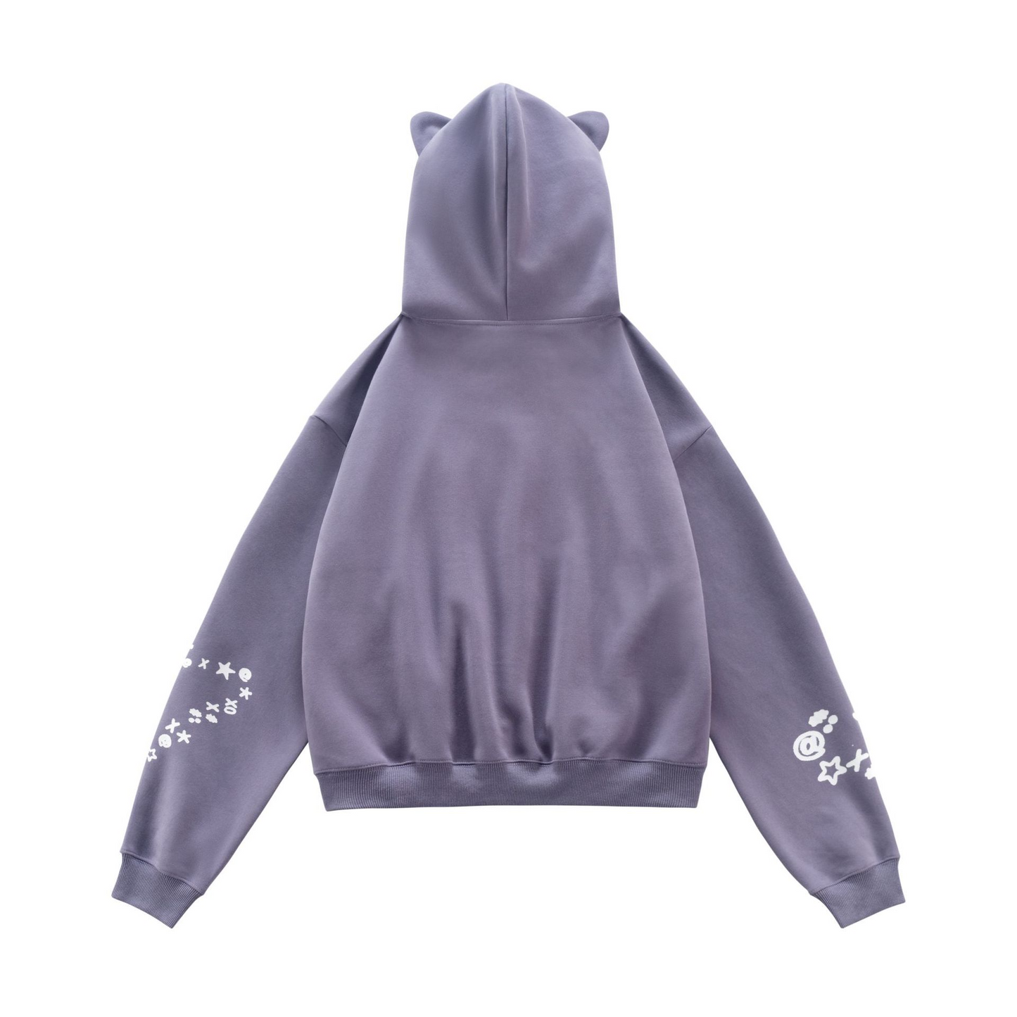 ベアプリントデザイン/クマ耳付きフードパーカー/2color/cm0129