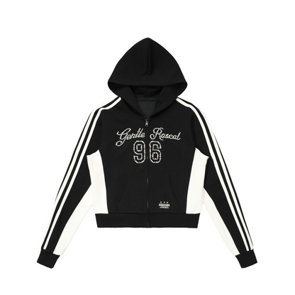 ビーズロゴラインデザインパーカー/3color/cm0073