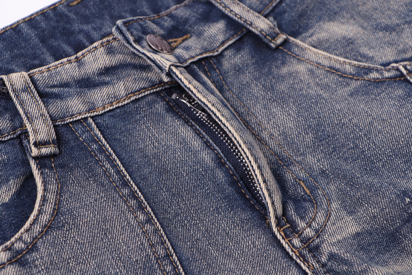 ベルトデザインカーゴデニムパンツ/2color/cm0090