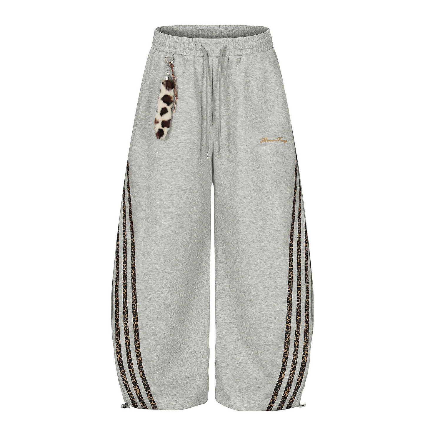 レオパード柄ラインストラップ付パンツ/2color/cm0077