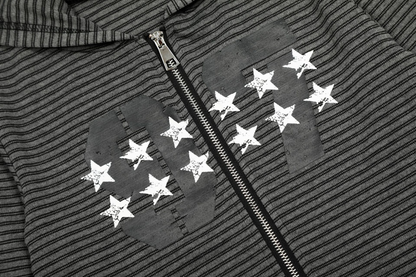 スタープリントジップアップスウェット