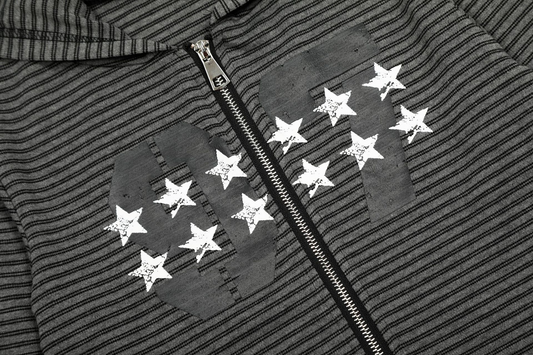 スタープリントジップアップスウェット