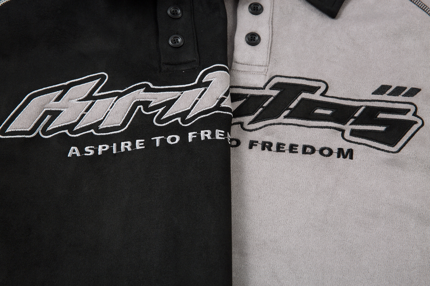 ヴィンテージバイカラー/ステッチデティールポロトップス/2color/cm0061