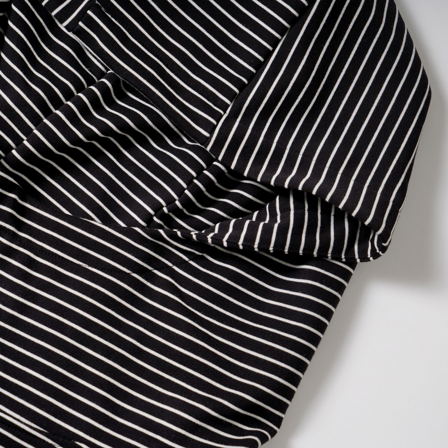 ワンポイントロゴストライプ/ルーズフーディーパーカー/2color/cm0135