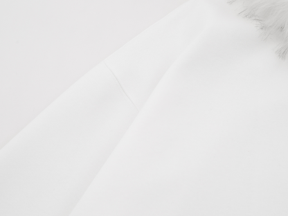 ファー付きイラストプリントパーカー/cm0022