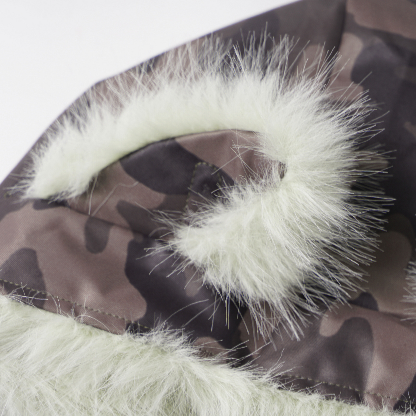 ファーフードファー耳付きジップアップジャケット/2color/cm0125