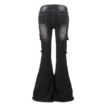 クロスデザインウォッシュドデニムパンツ/cm0093