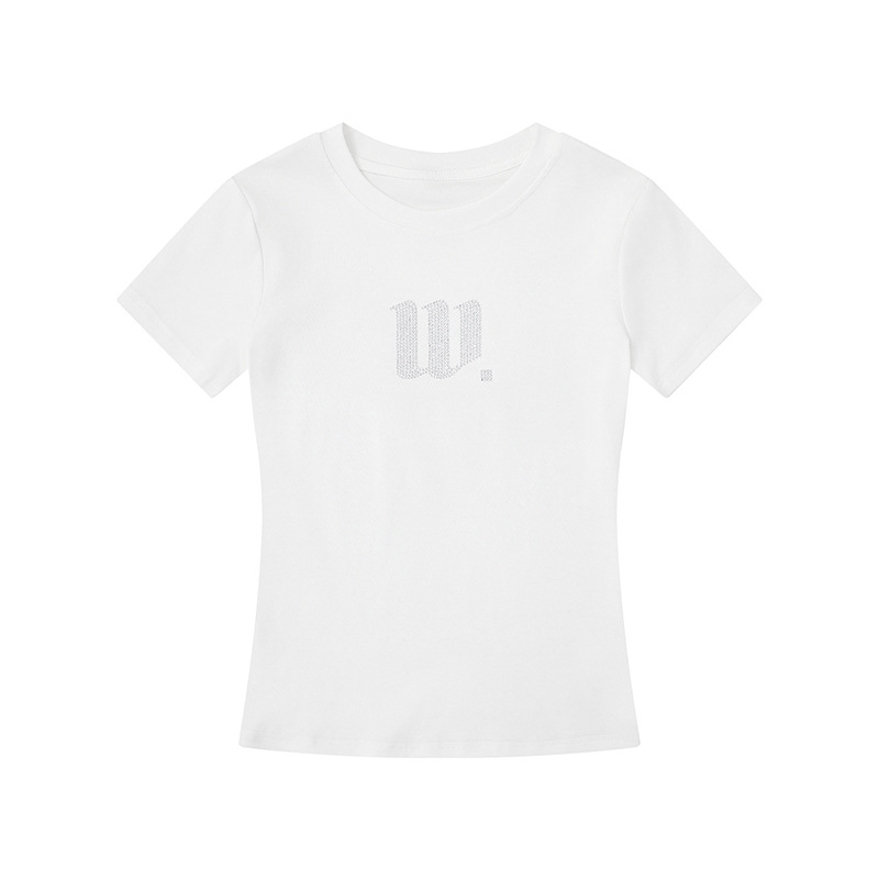 4color/ラインストーンロゴバックウィング半袖Tシャツ/cm0262