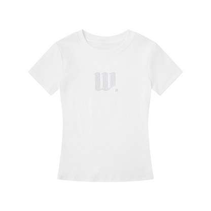 4color/ラインストーンロゴバックウィング半袖Tシャツ/cm0262