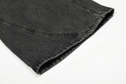 ジップディテールマルチポケットデニムカーゴパンツ/2color/cm0130