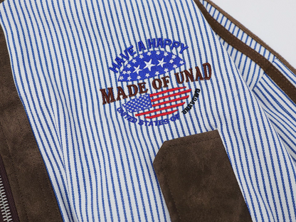 ストライプラインデザイン切り替えジャケット/cm0046