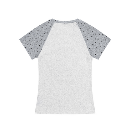 2color/ラグランスリーブハートTシャツ/cm0300