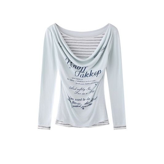 2color/フェイクレイヤードボーダートップス/cm0240