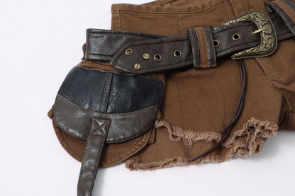 ベルトデザインショートパンツ/4color/cm0137