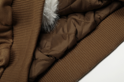 耳付きファーフードパッド入りジャケット/cm0068