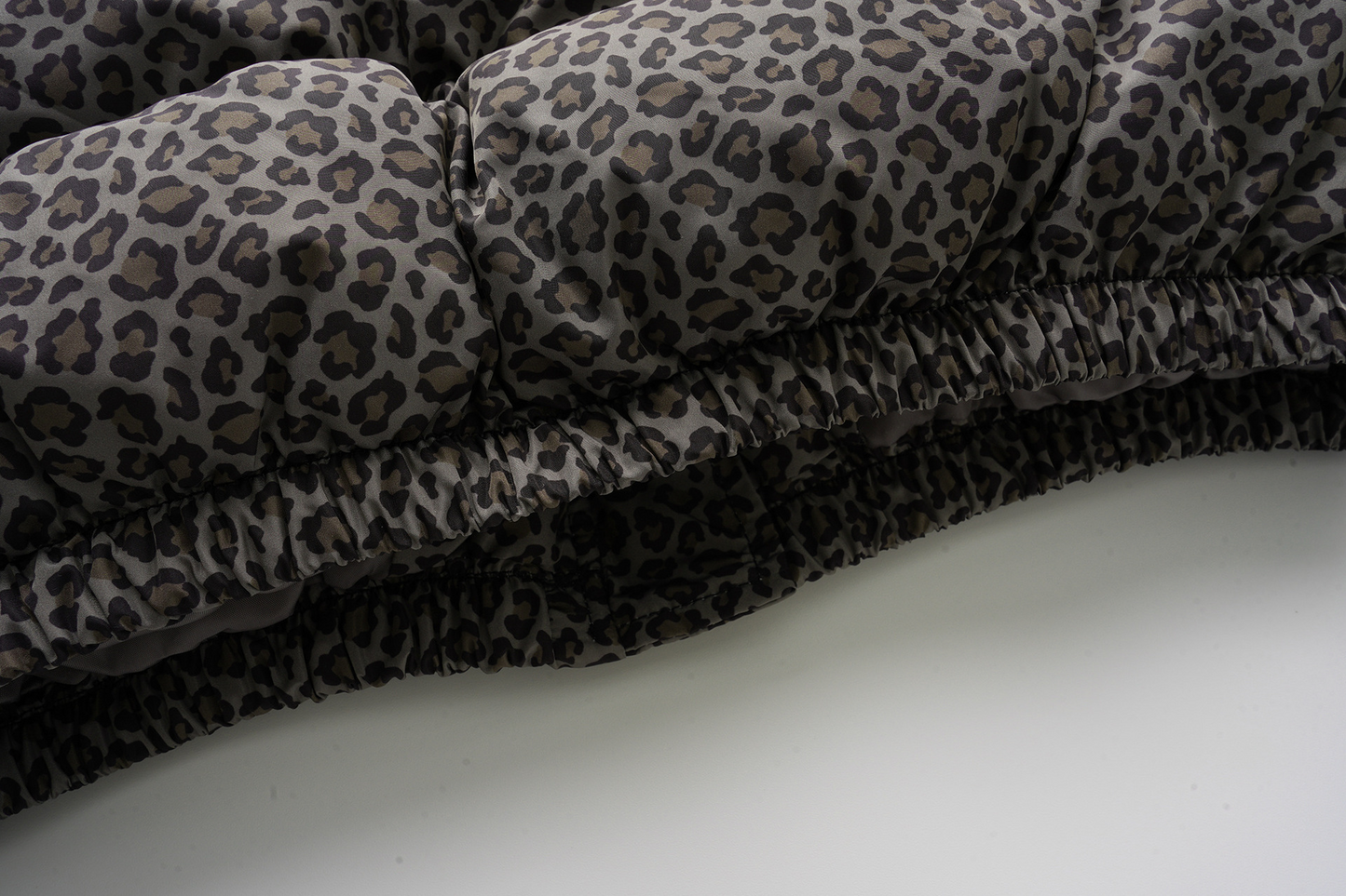 レオパードプリントパターンルーズパファージャケットcm0136