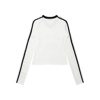 スポーティーナンバープリント長袖Tシャツ/2color/cm0101