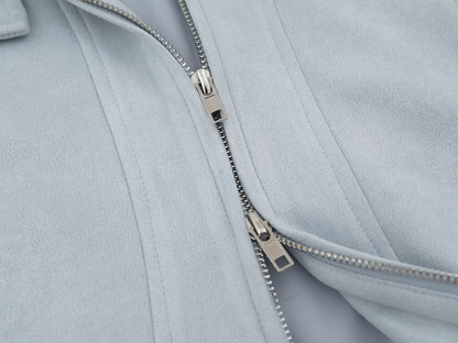 取り外しファー付きポケットデザインジップアップジャケット/2color/cm0043