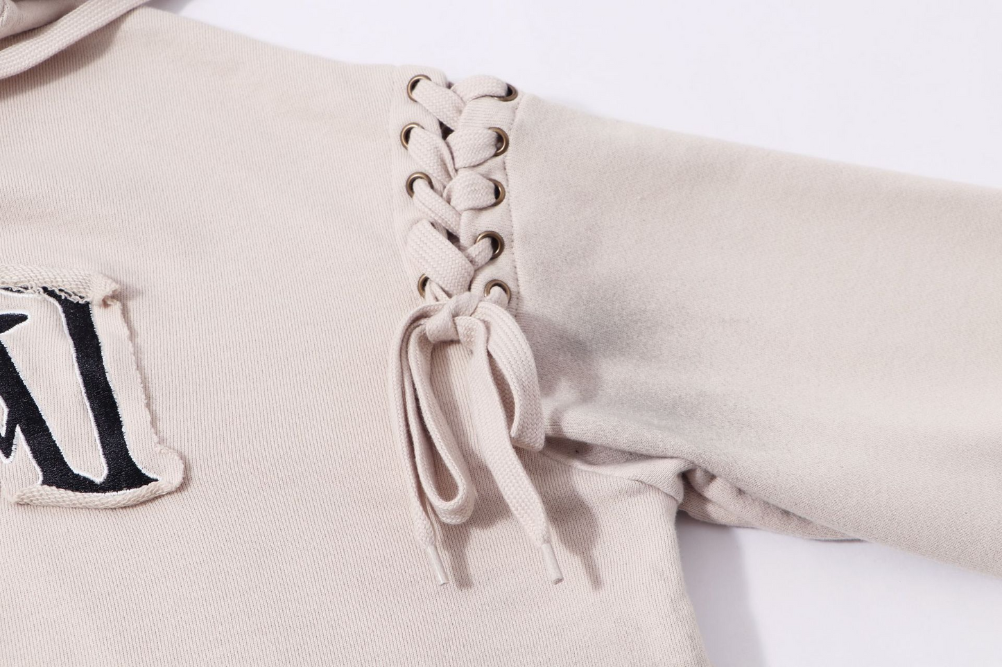 ショルダーリボンデザイン耳付きスウェット/2color/cm0027