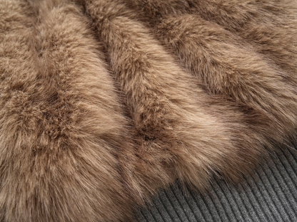 ファー切り替えスウェットパーカー/2color/cm0023