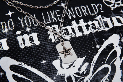 チェーンアクセ付きバタフライプリントパーカー/2color/cm0151