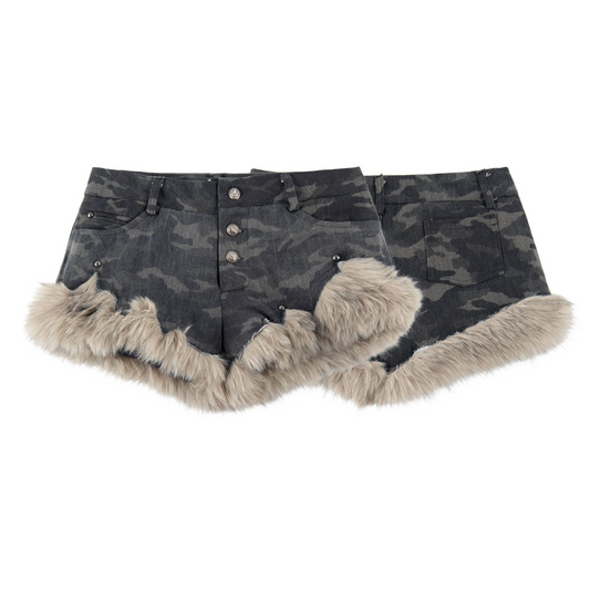 エコファーカモ柄ショートパンツ/cm0178