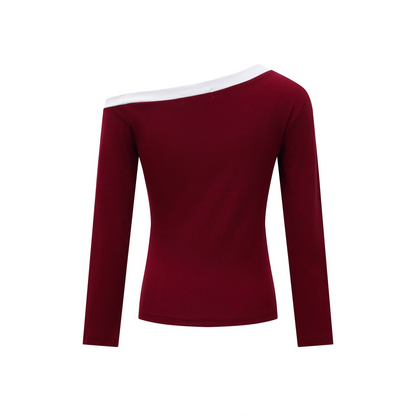 カラーライン/ナンバープリント長袖Tシャツ/2color/cm0100