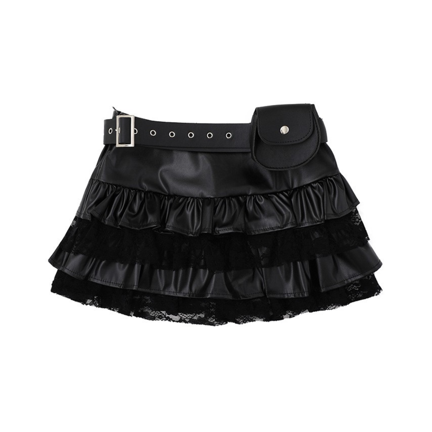 レースディテールデザインミニスカート/cm0139