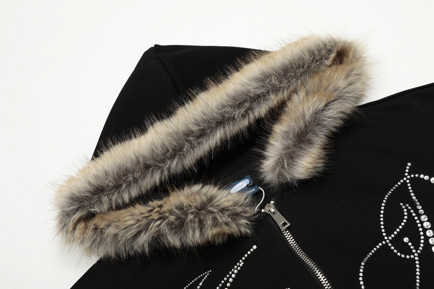 ファー付きフードジップアップパーカー/cm0035