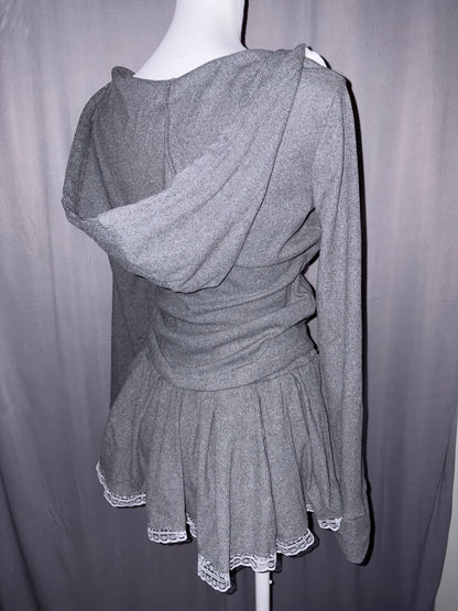 フード付きトップス＋ショートスカートセットアップ/cm0237