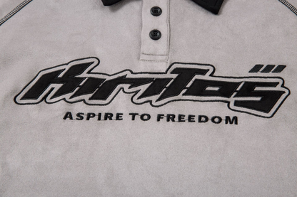 ヴィンテージバイカラー/ステッチデティールポロトップス/2color/cm0061