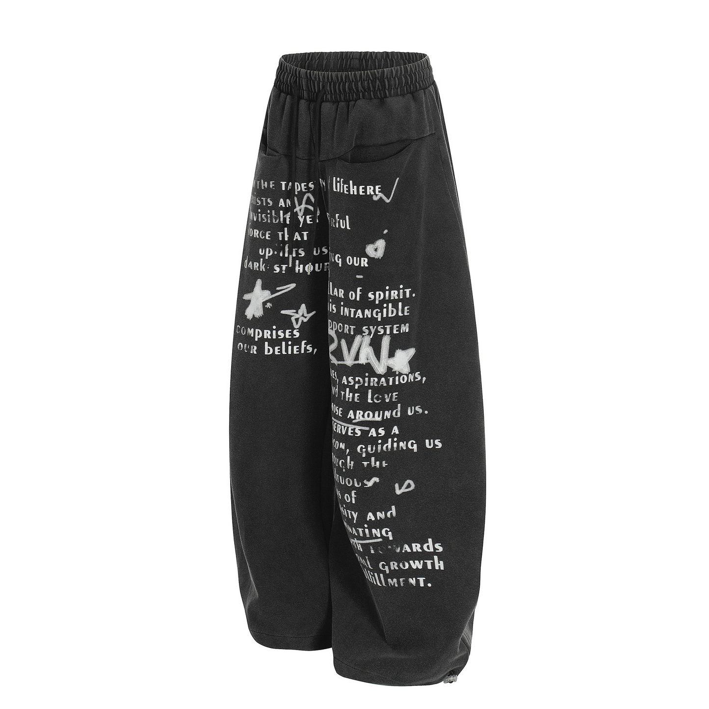 アルファベットプリントルーズパンツ/2color/cm0067