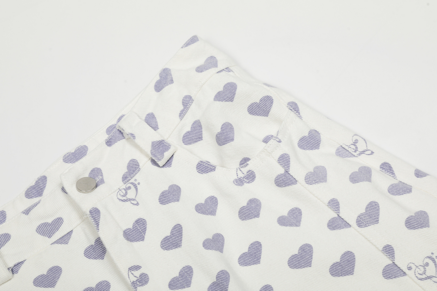 ハート柄刺繍ディテールパンツcm0008