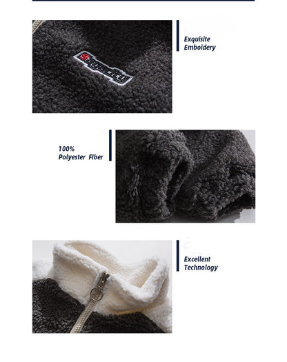 バイカラーワンポイントロゴボアジャケット/2color/cm0122