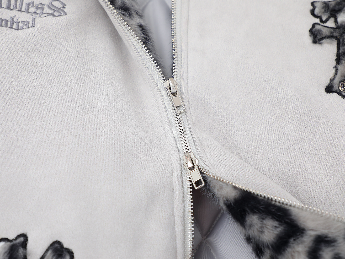 クロスデザインフェイクファーフードジャケットcm0004