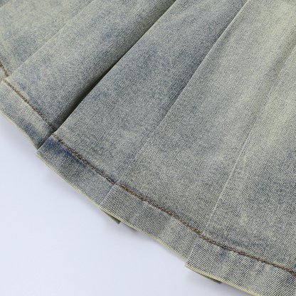 スタープリントデニムミニスカート/3color/cm0011