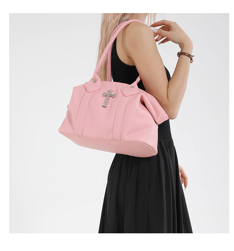 クロスアクセサリー付き2wayショルダーバッグ/6color/cm0110