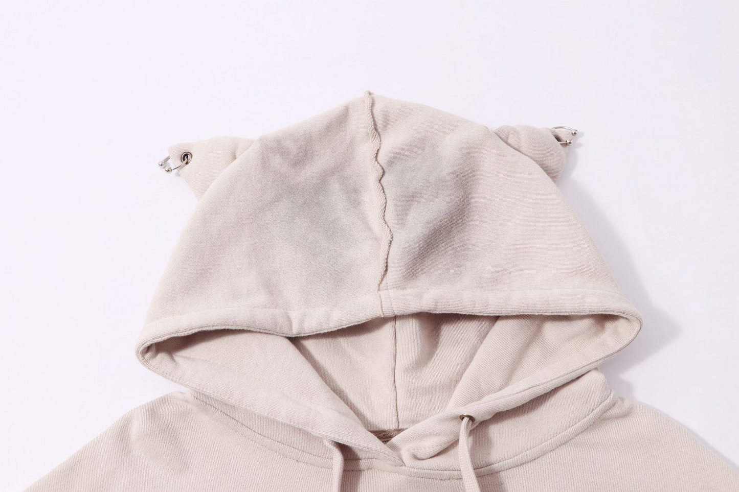 ショルダーリボンデザイン耳付きスウェット/2color/cm0027